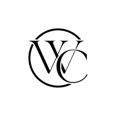 Letter WC circle logo design vector. Letter WC simple monogram logo icon design. initial logo vector illustration. logo for business