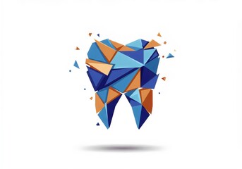 abstract tooth logo for dental office, dental clinic, tooth icon isolated on white background