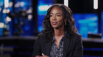 Engaging Discussion in a Modern Studio with Professional Audio and Lighting