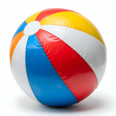 Fototapeta premium Beach Ball: Inflatable Toy, Summer Fun isolated on white background