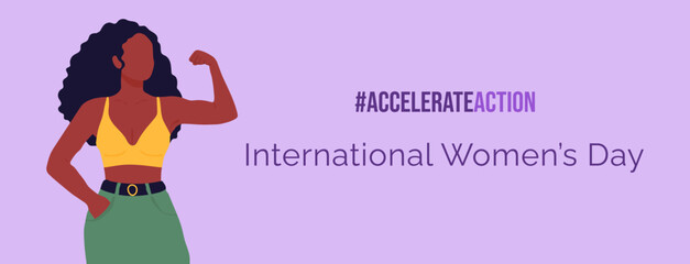 A woman is shown with her arms raised in the air, and the words 