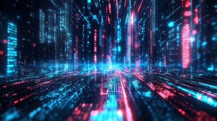 Fototapeta premium Artificial Intelligence Predicting Complex Futuristic.
