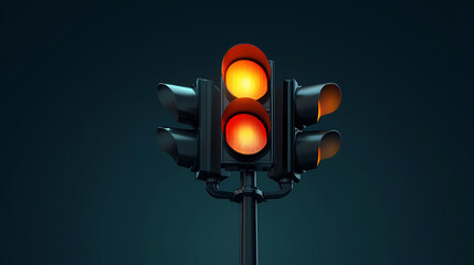 Traffic light pole three lights it top is a traffic light. Light - Lantern. Illustration