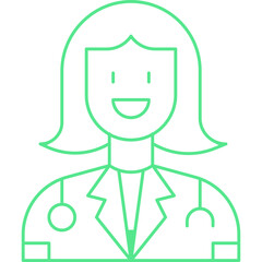Doctors single vector icon illustration