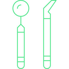 Dentist Tool III single vector icon illustration
