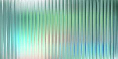 Green glass pattern texture effect. Holograph ice reed metal. Abstract 3d ribbed line gradient. Fluted laser ripple striations. Silver light corrugated transparent wall. Frosted plastic prism panel