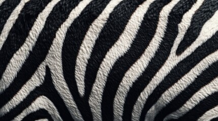 Zebra skin texture isolated on white background. Close-up zebra pattern. Wild Animal fur. Zebra stripes. Realistic zebra skin. Zebra texture design element. Detailed zebra skin close-up for Designers.