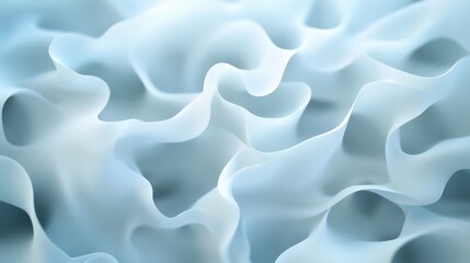 Obraz premium Abstract Flowing Light Blue Forms