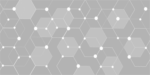 Modern technology background with hexagons. modern geometric hexagon shape Poster, wallpaper, Landing page.can be used in cover design. vector illustration.