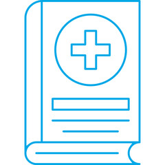 Obraz premium Medical Book single vector icon illustration