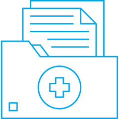 Obraz premium Medical Records single vector icon illustration
