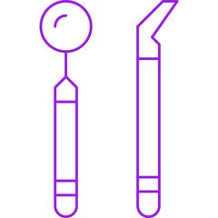 Dentist Tool III single vector icon illustration