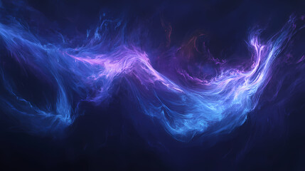 Abstract light streaks in blue and purple, flowing and swirling, with a dark background. Light - Lantern. Illustration