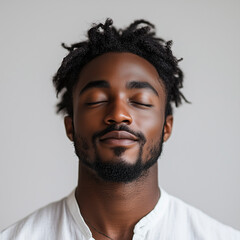 Obraz premium An intimate close-up showing meditation in a work setting.