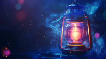 Future technology line background and light effect, cyberpunk style background material with a sense of technology. Light - Lantern. Illustration