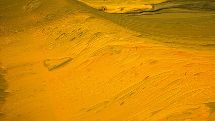 Detail of yellow paint texture