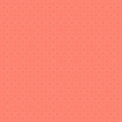 Red rounded figures on yellow background. Seamless symmetric geometric repeating shapes abstract. Circles and rhombuses surface pattern design. Digital paper for web design. Vector art illustration