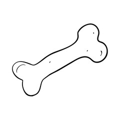 Fototapeta premium a monochrome image of a dog bone, perfect for pet-related designs. It's a simple, clean outline of a classic dog bone shape vector illustration
