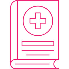 Fototapeta premium Medical Book single vector icon illustration