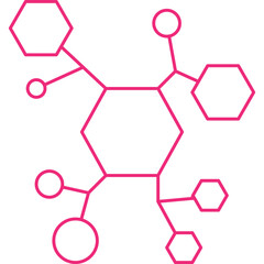 Molecular Structure single vector icon illustration