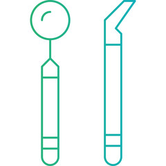 Dentist Tool III single vector icon illustration