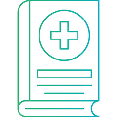 Obraz premium Medical Book single vector icon illustration
