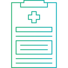 Obraz premium Medical Report single vector icon illustration