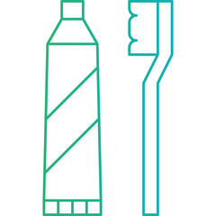 Toothbrush single vector icon illustration