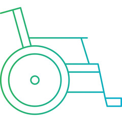 Wheelchair single vector icon illustration
