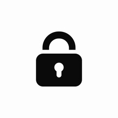 secure lock icon sign vector