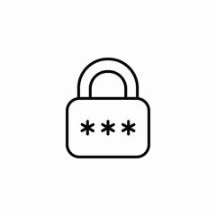 security lock pad icon sign vector
