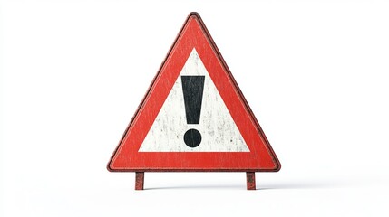 Red Triangle Warning Sign with Exclamation Mark
