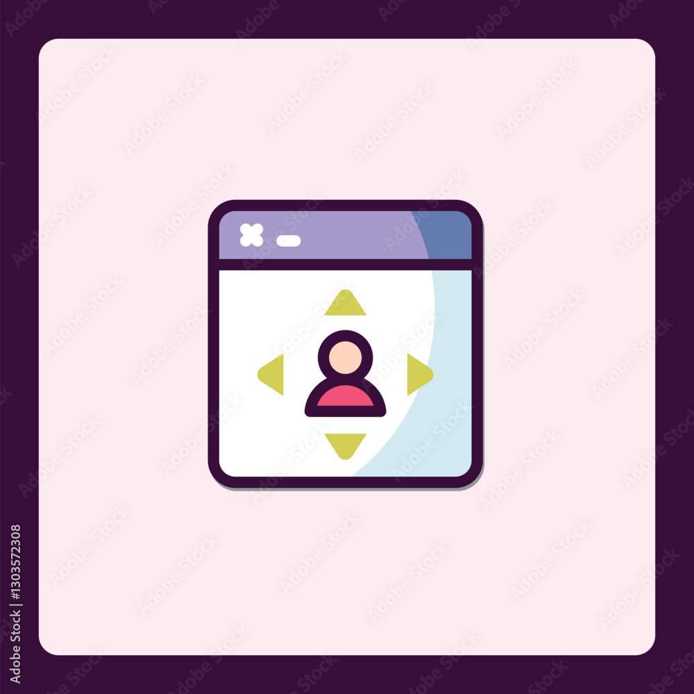 Poster Navigation menu icon symbolizing user direction within a platform interface
