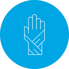 Bandaged Hand single vector icon illustration