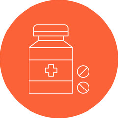 Obraz premium Tablets single vector icon illustration