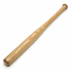 Obraz premium Wooden Baseball Bat Classic Sports Equipment Brown Wood Bat