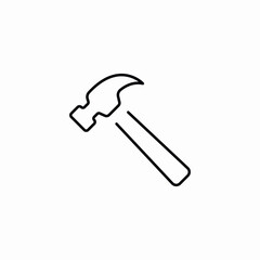 construction hammer icon sign vector