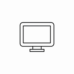 computer desktop monitor icon sign vector