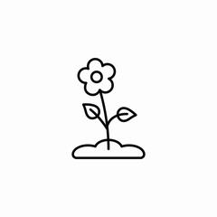 flower plant icon sign vector