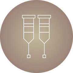 Crutches single vector icon illustration