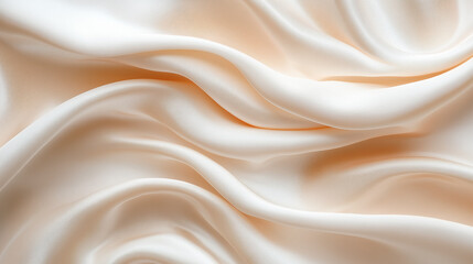 Obraz premium Exquisite detail of soft linen texture in gentle beige tones.