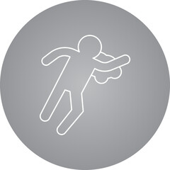 Deadbody Print single vector icon illustration