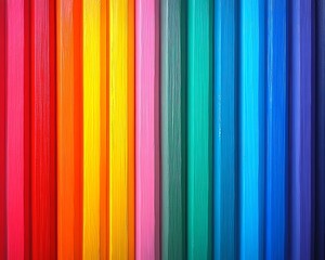 Obraz premium Colored pencils aligned, colorful background