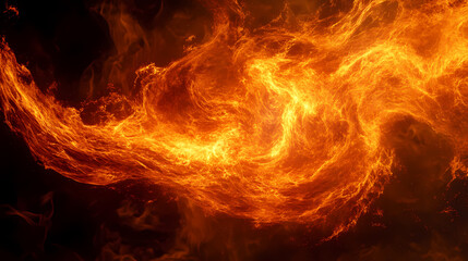 Dynamic display of fiery flames swirling with intensity and energy. inferno. illustration. Intensity - Volcano. Illustration
