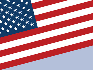 United States of America flag waving for Independence Memorial Day. American Flag corner frame background vector illustration