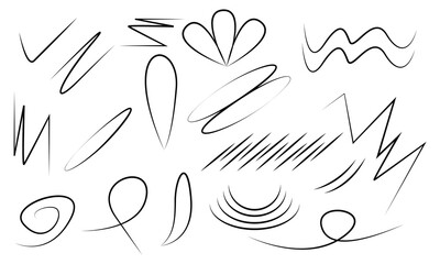 line elements illustration. abstract lines movement vector art