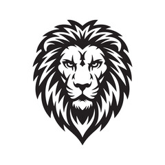 Fototapeta premium Lion Head silhouette vector illustration