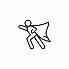 hero cape icon sign vector