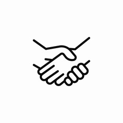 official handshake icon sign vector