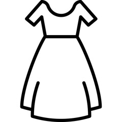 Dress single vector icon illustration